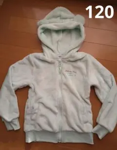 120 くま耳 フード付き フリース ジャケット ミント