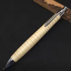 No.22ハンドメイド木軸シャーペン栃縮み杢