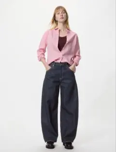 値下げ⭕️ UNIQLO ユニクロ バギーカーブジーンズ 28インチ 69NAVY