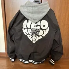 WEGO スタジャン フード付き ブラック