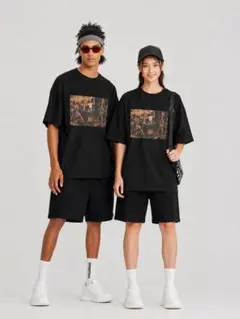 プリントTシャツブラック不用品　お安く出品