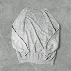 80s USA製 Hanes ラグラン 無地 ブランク スウェット XL グレー