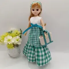 リカちゃんワンピース　リカちゃんロングスカート　リカちゃんマキシ丈　ドール服のサムネイル