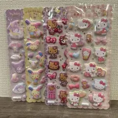 もちもちマシュマロシール サンリオ3柄セット　キティ　ウサハナ　マイメロクロミ