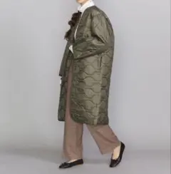 beauty&youth キルティングロングジャケット