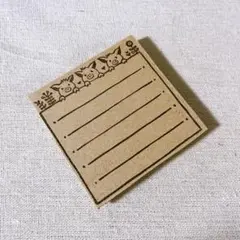 ブタトリオ　付箋メモスタンプ（消しゴムはんこ）