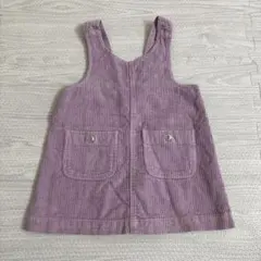 babyGAP 紫　パープル　コーデュロイ　ジャンパースカート 花柄