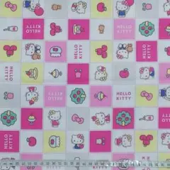 サンリオ　キティちゃん　ピンク系　生地　はぎれ