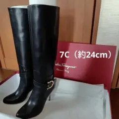 フェラガモ　ロングブーツ 7C(約24cm）