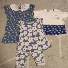 miffy 80サイズ　 3点セット　ワンピース、Tシャツ、セットアップ