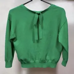【新品】アプワイザーリッシェ　カーディガン　バックリボン　グリーン　田中みな実のサムネイル