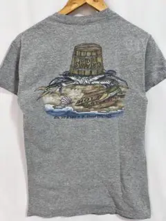 【ギルダン】カニ　タル　Tシャツ グレー　海　夏　サーフ系　半袖　アメカジ