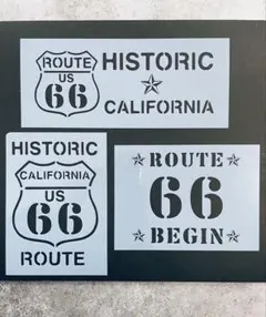 ステンシルシート　ROUTE 66