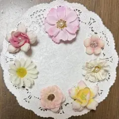 花モチーフ ヘアピン 7個セット ラプンツェル 花飾り 髪飾り ヘアクリップ⑧