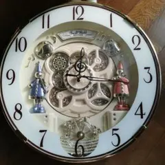 からくり電波時計 スモールワールド 4MN490RH リズム時計