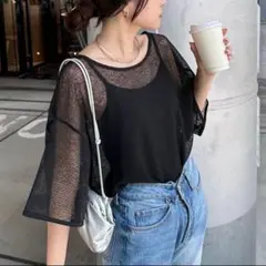 チャオパニックティピー シアーレースボーダーリンガーTEE