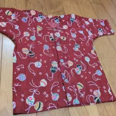n*5様 子供用　赤系　法被　肉襦袢　鯉口シャツ