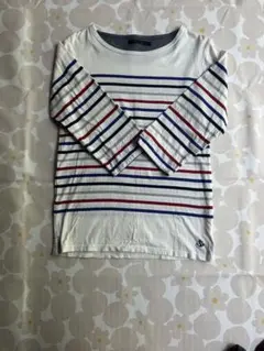 ストライプ 長袖 Tシャツ ボートネック