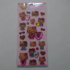 正規品　キラキララインストーンシール　日焼けハローキティ