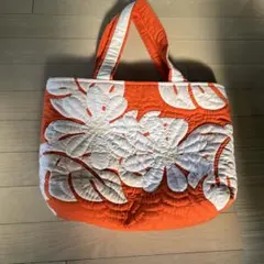 Aloha Hawaii トートバッグ オレンジ花柄