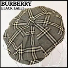 バーバリー ブラックレーベル キャスケット 帽子 ハンチング メンズ チェック柄