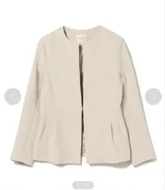 新品！デミルクスビームス　トリアセ ペプラムジャケット　ベージュ　40