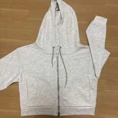 グレー フルジップ フード付きパーカー Fサイズ