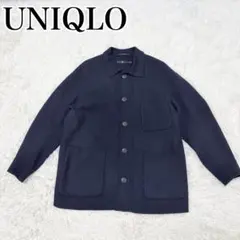 極美品 UNIQLO +J ウールブレンドオーバーサイズシャツジャケット M