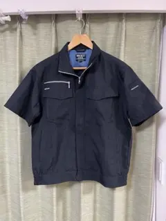 ワークマン WM BEST COOL 半袖ワークジャケット Mブラック メッシュ