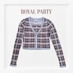 ROYAL PARTY チェック柄ニットアンサンブル