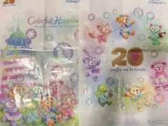 ディズニーシー ダッフィー&フレンズ カラフルハピネス 買い物袋 Mサイズ1枚