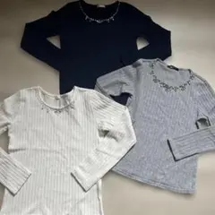 トップス ビジュー 3枚セット M 長袖 ハニーズ INGNI レディース