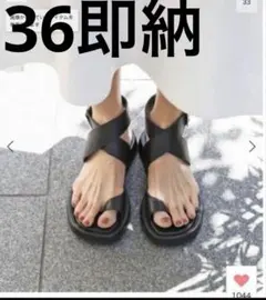 GIA/RHW アンクルストラップサンダル　black 36のサムネイル