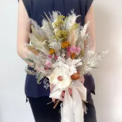 ドライフラワーブーケ スワッグ 花束 インテリア ナチュラル　ウェディングブーケ