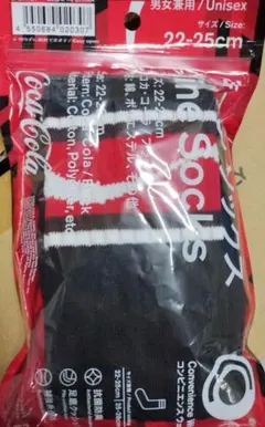 ファミマ ソックス コカコーラ 靴下 ラインソックス ホワイト 22-25㎝