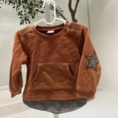 petit main オレンジ色 トレーナー 90