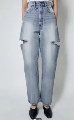 【MOUSSY 】スリットデニム　23インチ