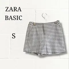 ZARA BASIC ザラ Sサイズ ボーダー ショートパンツ ストレッチ有