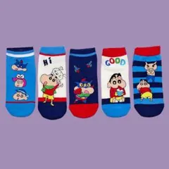 クレヨンしんちゃん　男女兼用　ソックス　大人用靴下　5足セット　。
