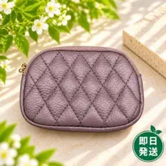 秋の季節にぴったり！最終値下げ　　　　キルティングレザー ダブルファスナー