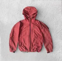 希少 AIGLE エーグル チェック柄 ナイロンジャケット 赤　短丈