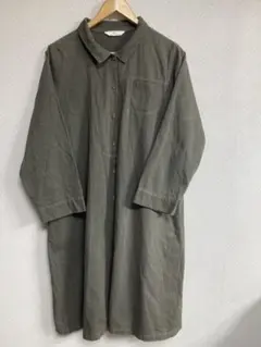 SUN VALLEY （サンバレー）オリーブ シャツワンピース 長袖 - メルカリ