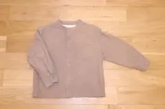 無印キッズ　両面起毛フランネル長袖シャツ