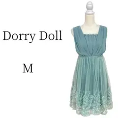 ★美品 Dorry Doll ドリードール グリーン系 ミニワンピース M