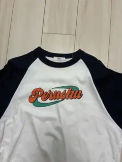 Perushu ラグラン長袖カットソー バイカラーのサムネイル