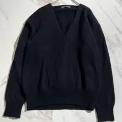 ISSEY MIYAKE BRUSH TAG KNIT WOOL BLACK