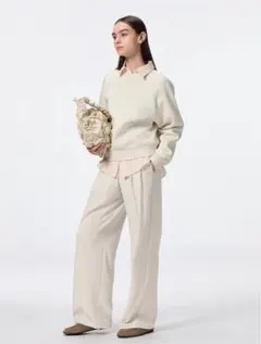 タックワイドパンツ+EC(丈長め80.0cm)