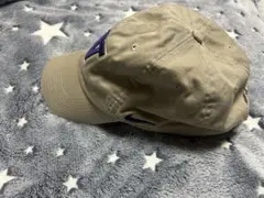 Nike ベージュ W刺繍 キャップ