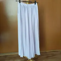 薄紫 プリーツスカート ゴムウエスト