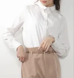 【ハニーズ】トップス シャツ レギュラーシャツ　オフ×グレー　サイズM